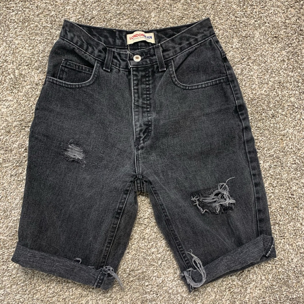 high wasted black shorts